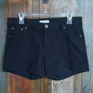 Selected / Femme Jeans Mid Waist Black Denim Shorts - 8 US / 38 EUR